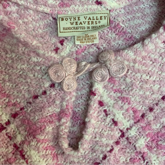 Boyne Valley Weavers Irish Alpaca Wool Plaid Fringe Poncho One Size - Picture 6 of 9